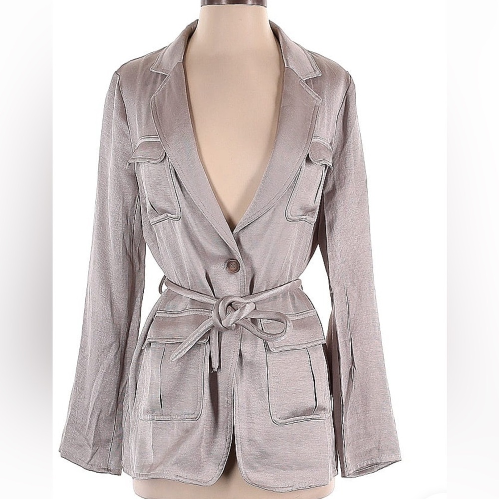 Chic Belted Smoking Jacket - image 1